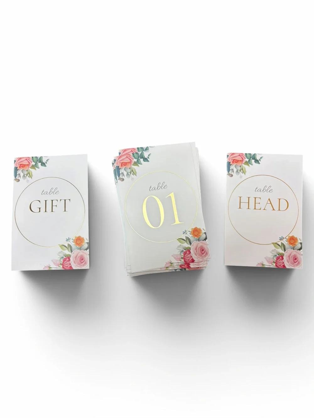 Elegant Pink Floral Table Number & Sign Cards - Premium Wedding Party Supplies